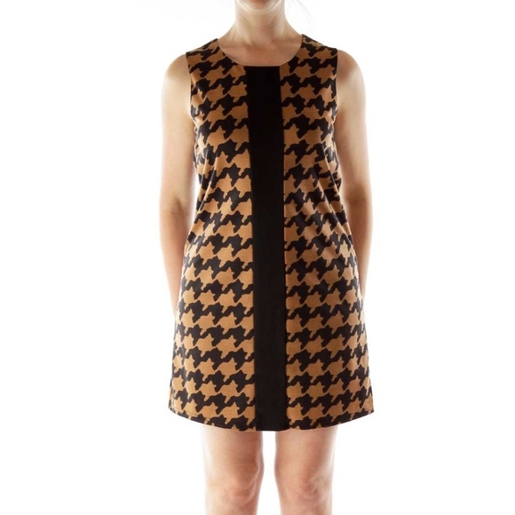 Love Riche Dresses & Skirts - Loveriche Black Brown Print Shift Dress